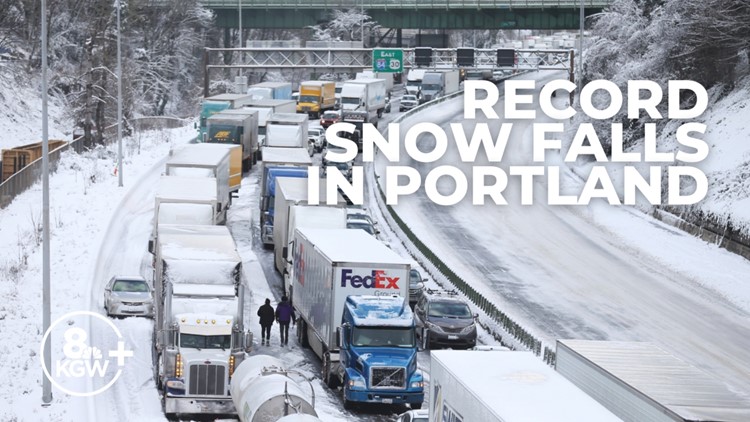 Winter storm brings record snow to Portland