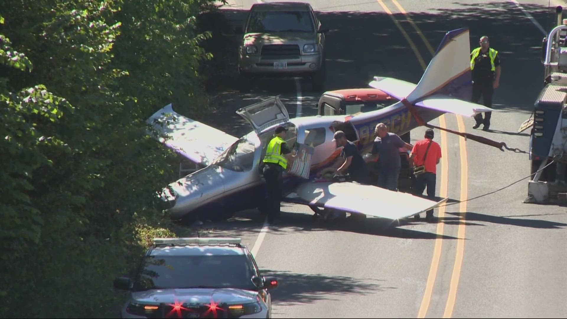 On Sunday the plane landed on the runway at Twin Oaks Airpark but was unable to stop.