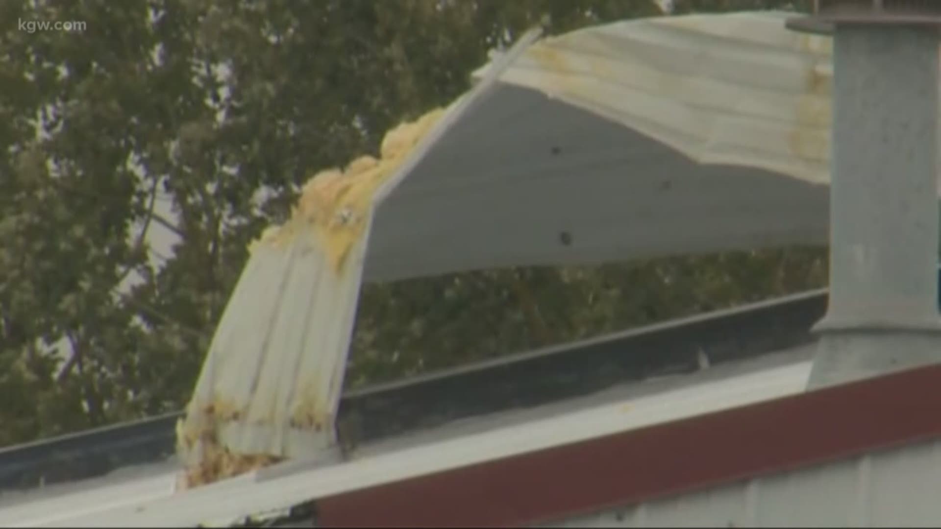 A minor tornado that touched down in Portland on Sunday afternoon toppled semi trailers and caused other damage. It was the first tornado in Portland to touch down in decades.