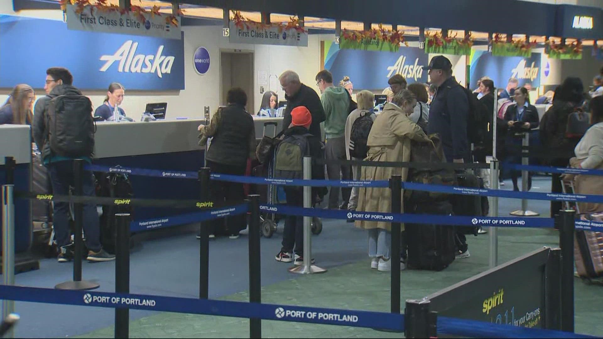 The day before Thanksgiving is one of the busiest days of the year at the Portland International Airport. PDX expects 49,000 people to pass through on Nov. 23 alone.