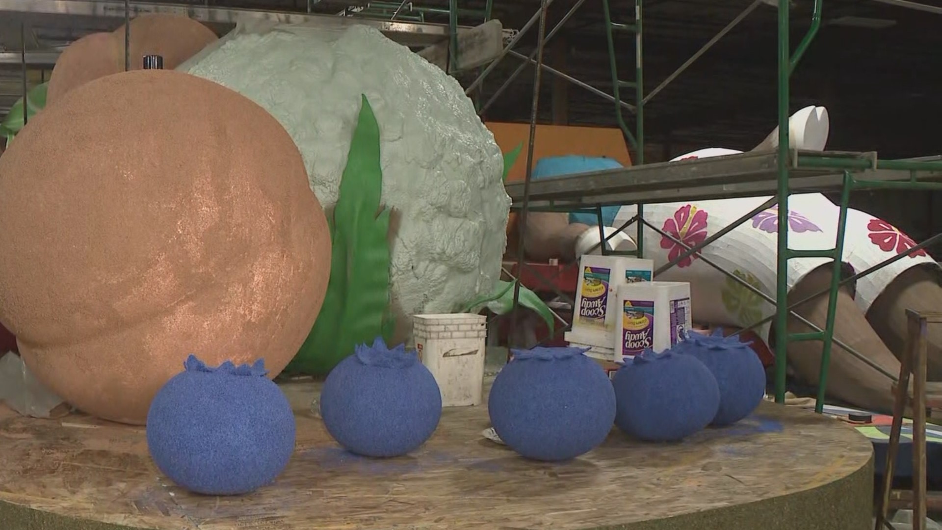 The Grand Floral Parade will make its way through Portland's east side this Saturday. KGW Sunrise anchor and reporter Drew Carney got a sneak peak of the floats.