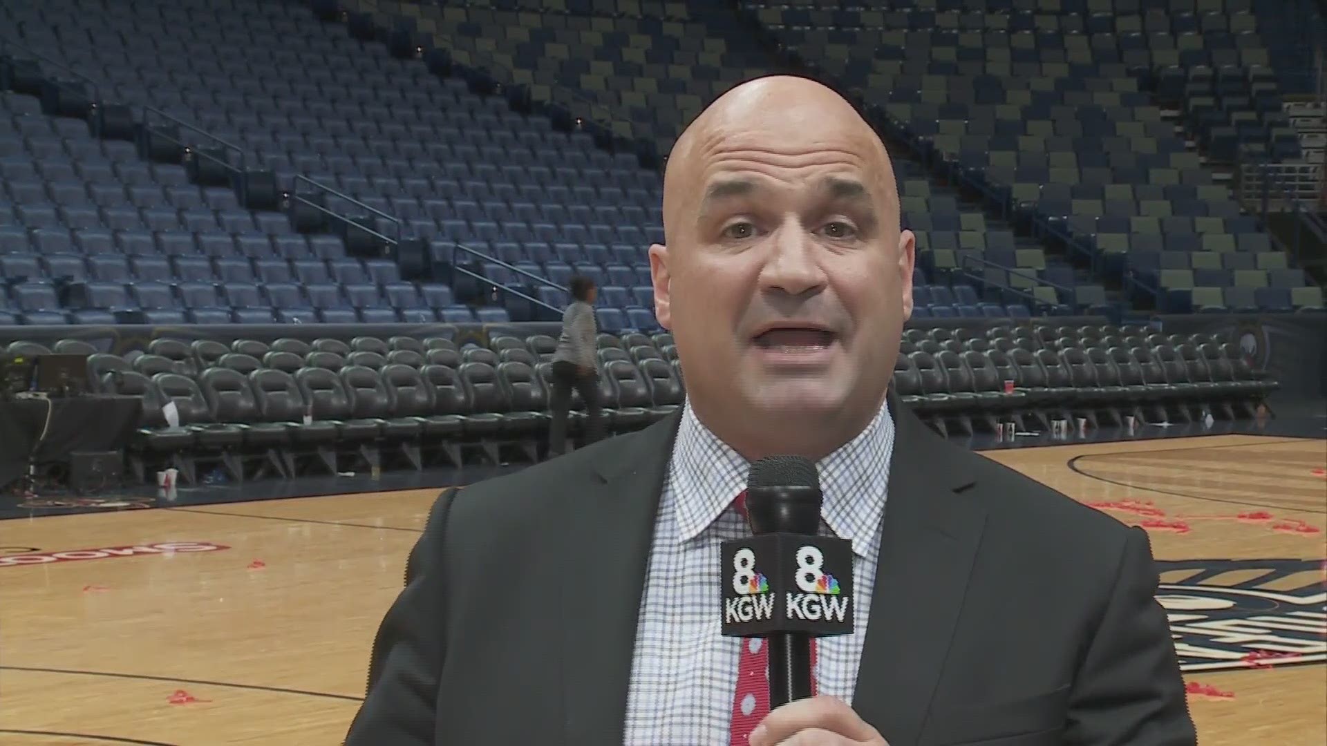 KGW sports commentator John Canzano reacts to the Portland Trail Blazers 119-102 loss to the New Orleans Pelicans in Game 3 of the first round series.