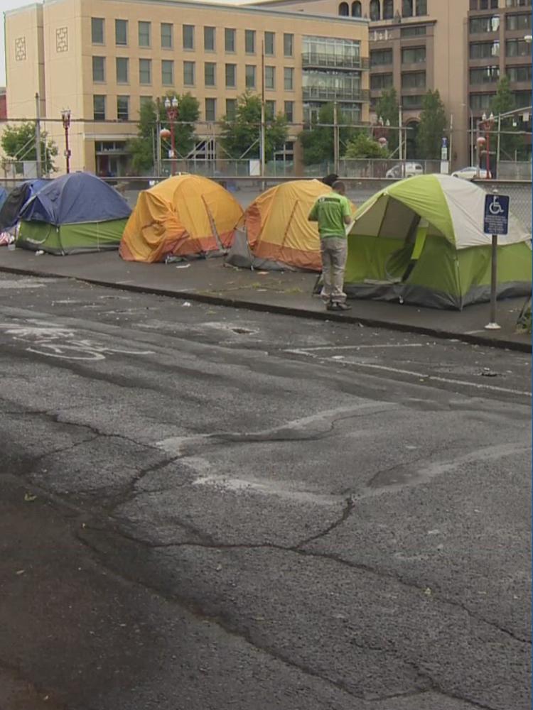 Portland Mayor Keith Wilson gives progress report on homeless shelter ...
