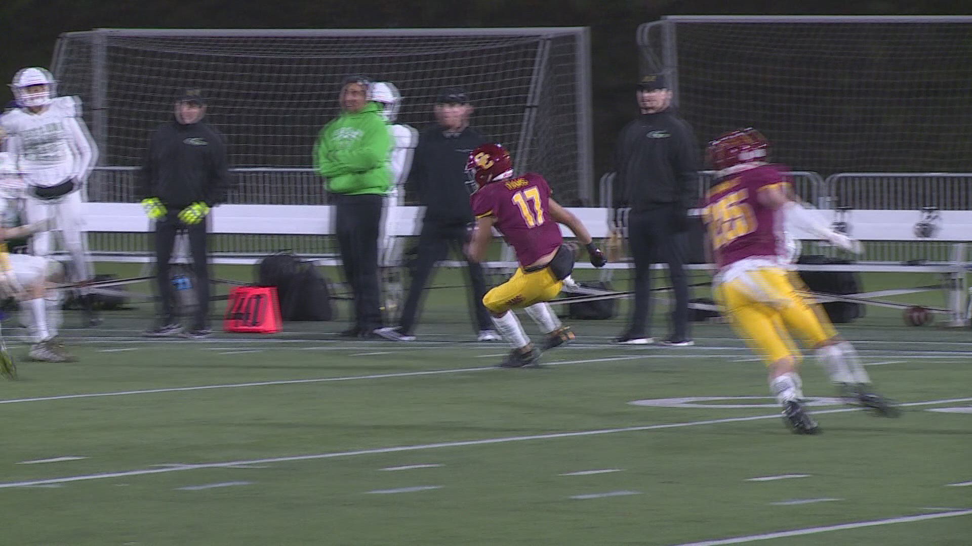 Highlights of Central Catholic's 42-35 win over West Linn in the 6A quarterfinals.