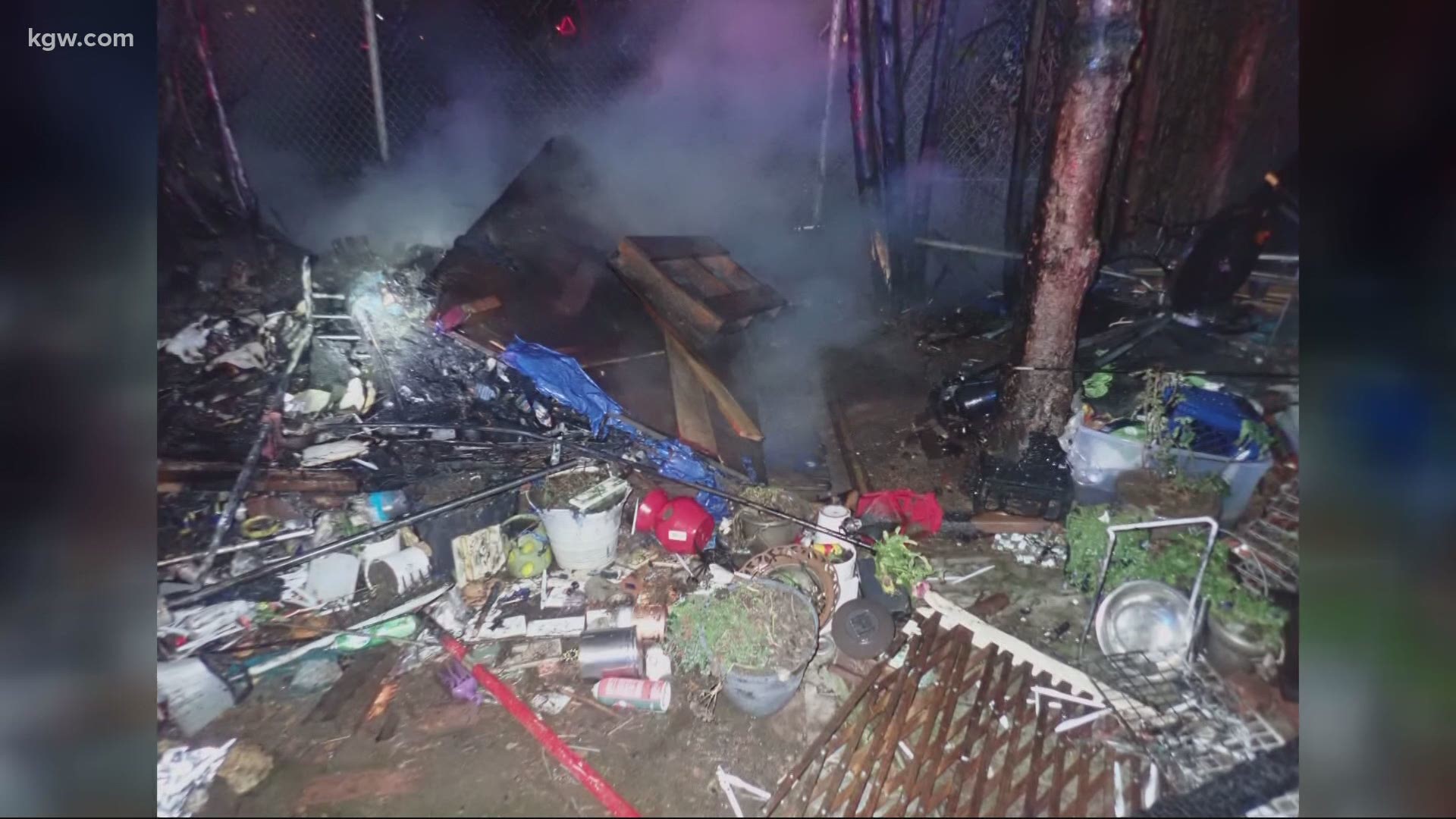 Portland firefighters have been responding to countless calls of tent fires at homeless camps around the city over the last few weeks.