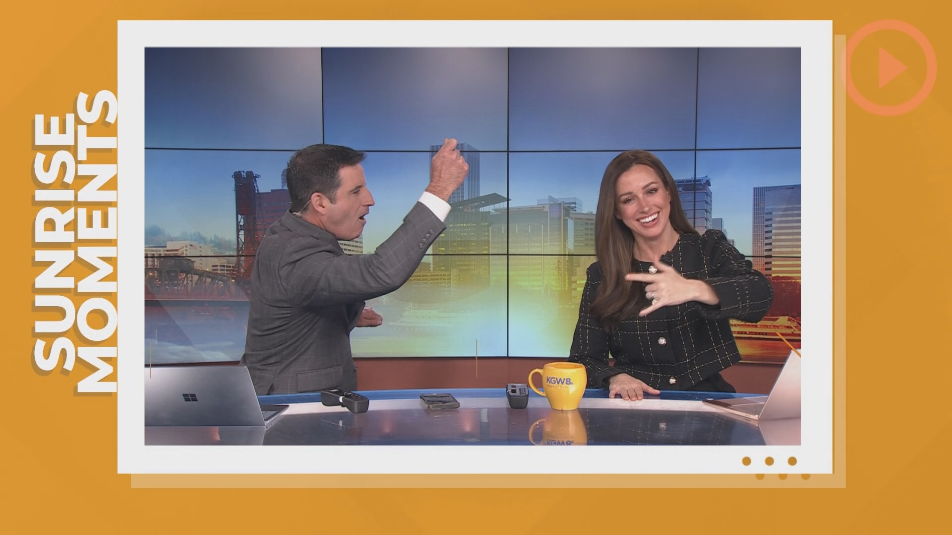 The KGW Sunrise team looked back at some of the lighter moments of the week.