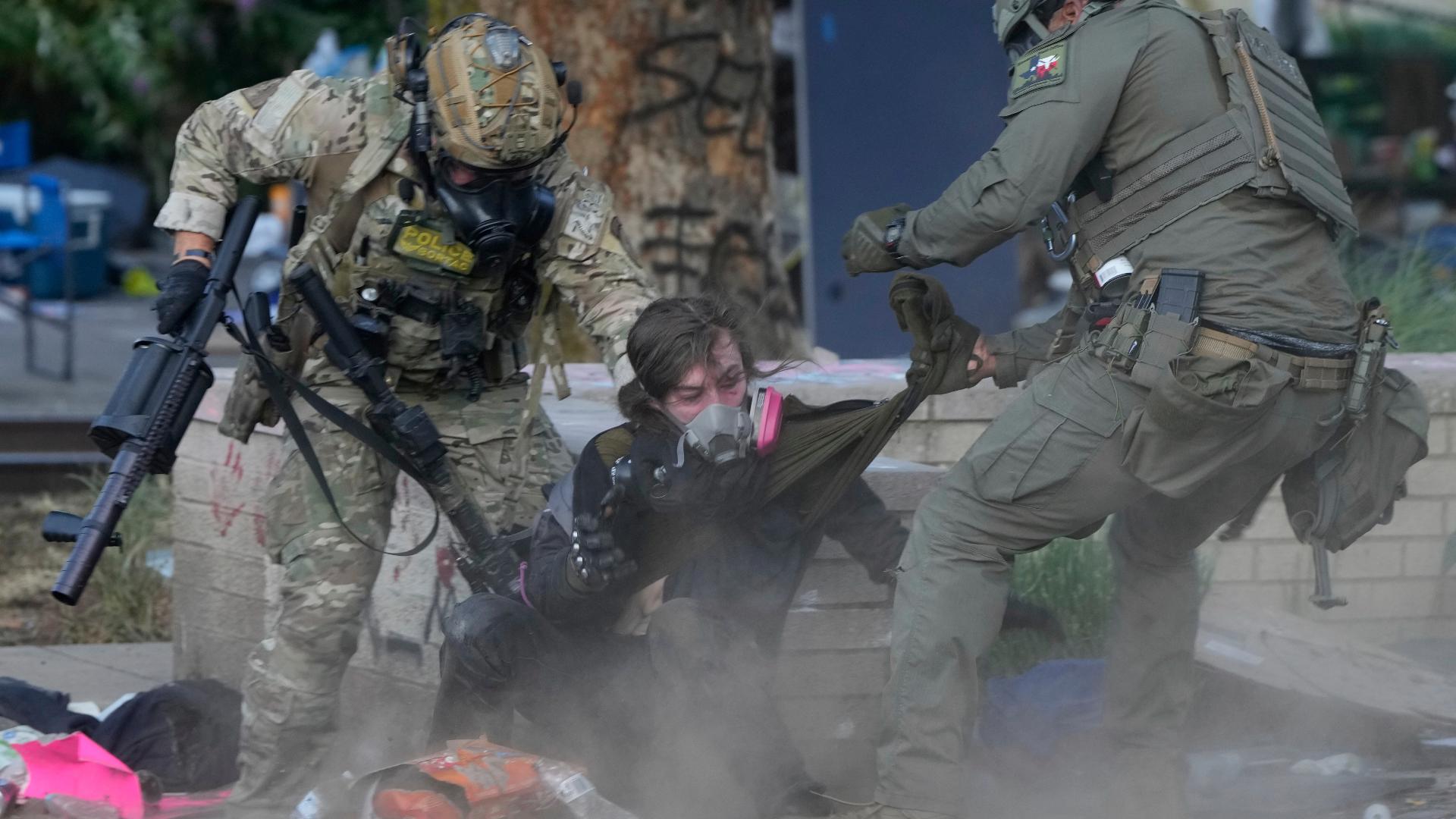 Oregon Ice Riot 3 arrests made after police declare riot at Portland ICE facility | kgw.com