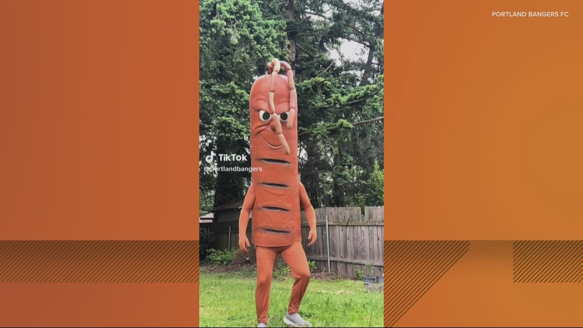 Portland's new soccer team unveiled its mascot on social media: Saucy T. Sausage. The Bangers' first game is on Thursday against Bigfoot FC.