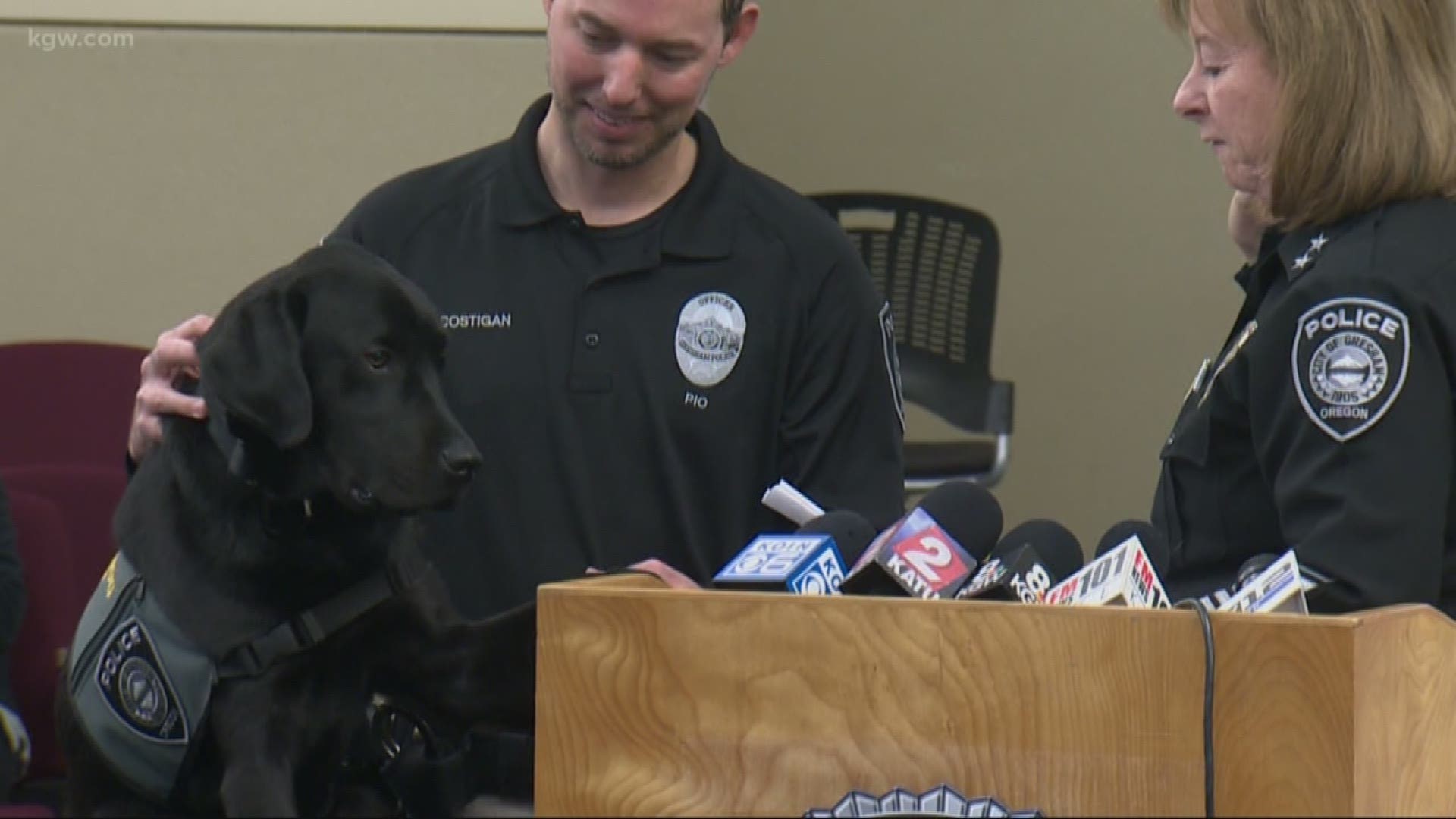 Meet Tagg! He’s the newest member of the Gresham police force.