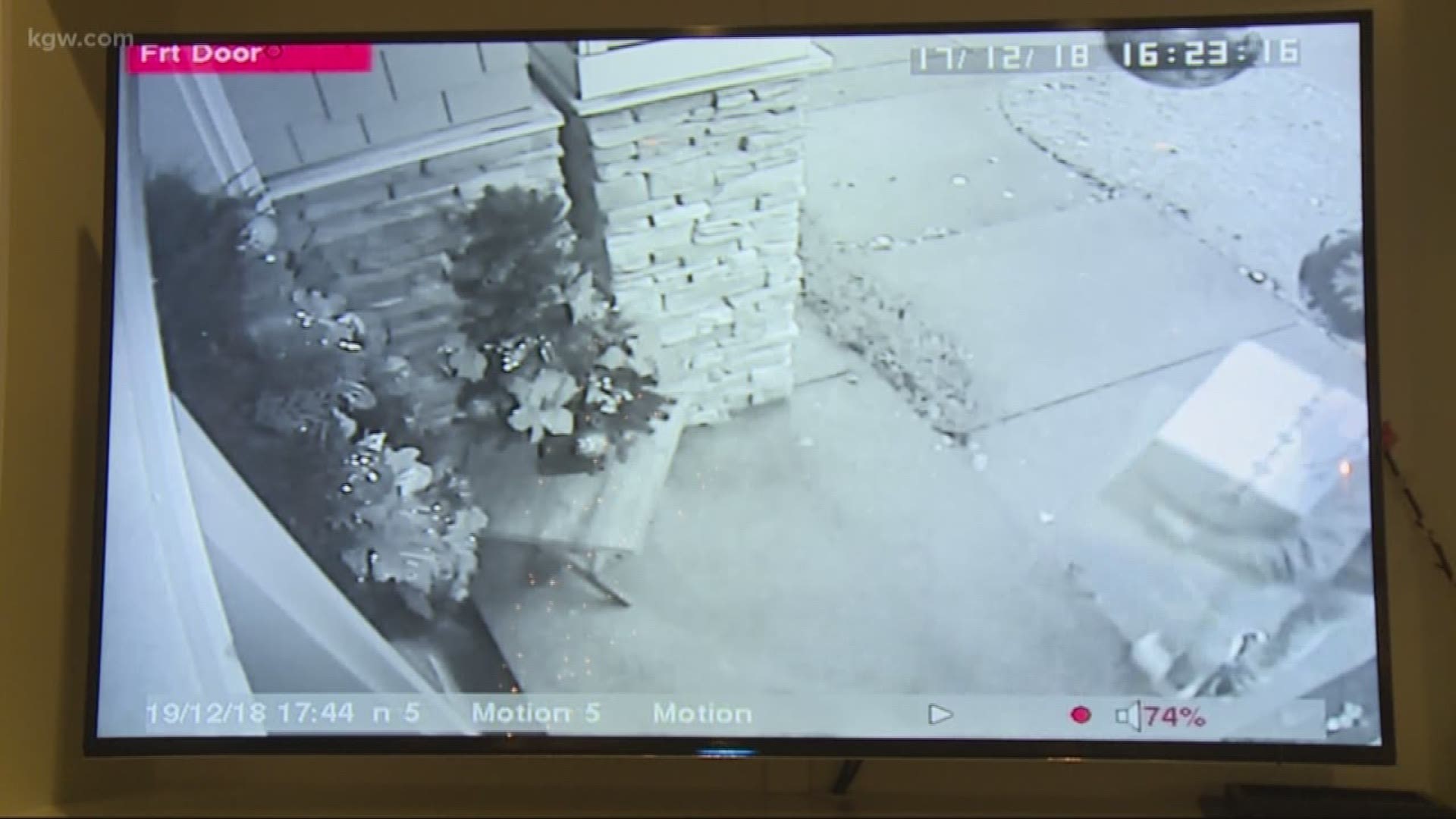 Surveillance video from a home in Lake Oswego appears to show a child steal a package off the a porch. "It's disheartening to think that's someone's holiday tradition being created," says the homeowner.