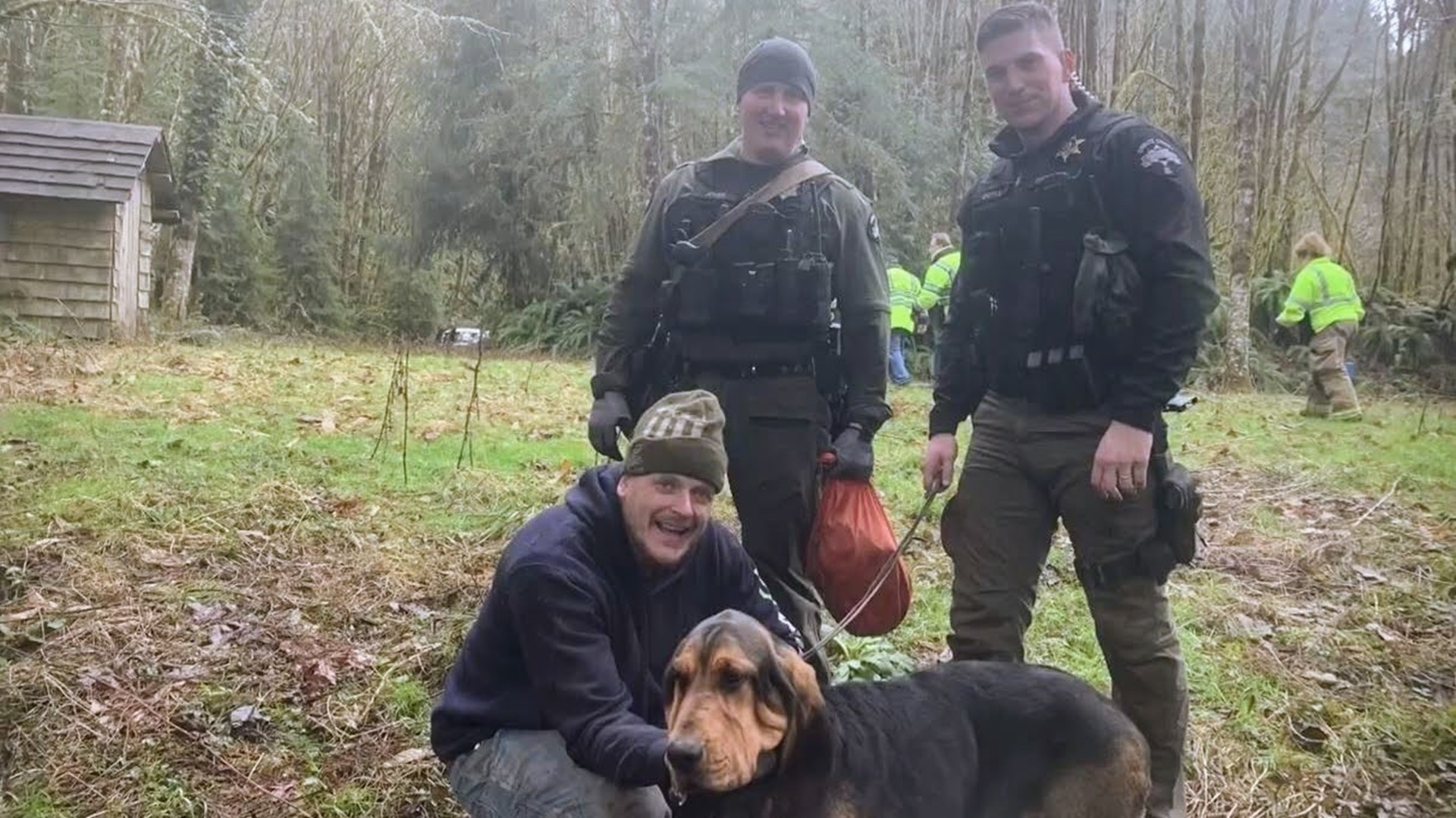 A Kalama man and his dogs are thankful to be safe, after a harrowing rescue in Cowlitz county