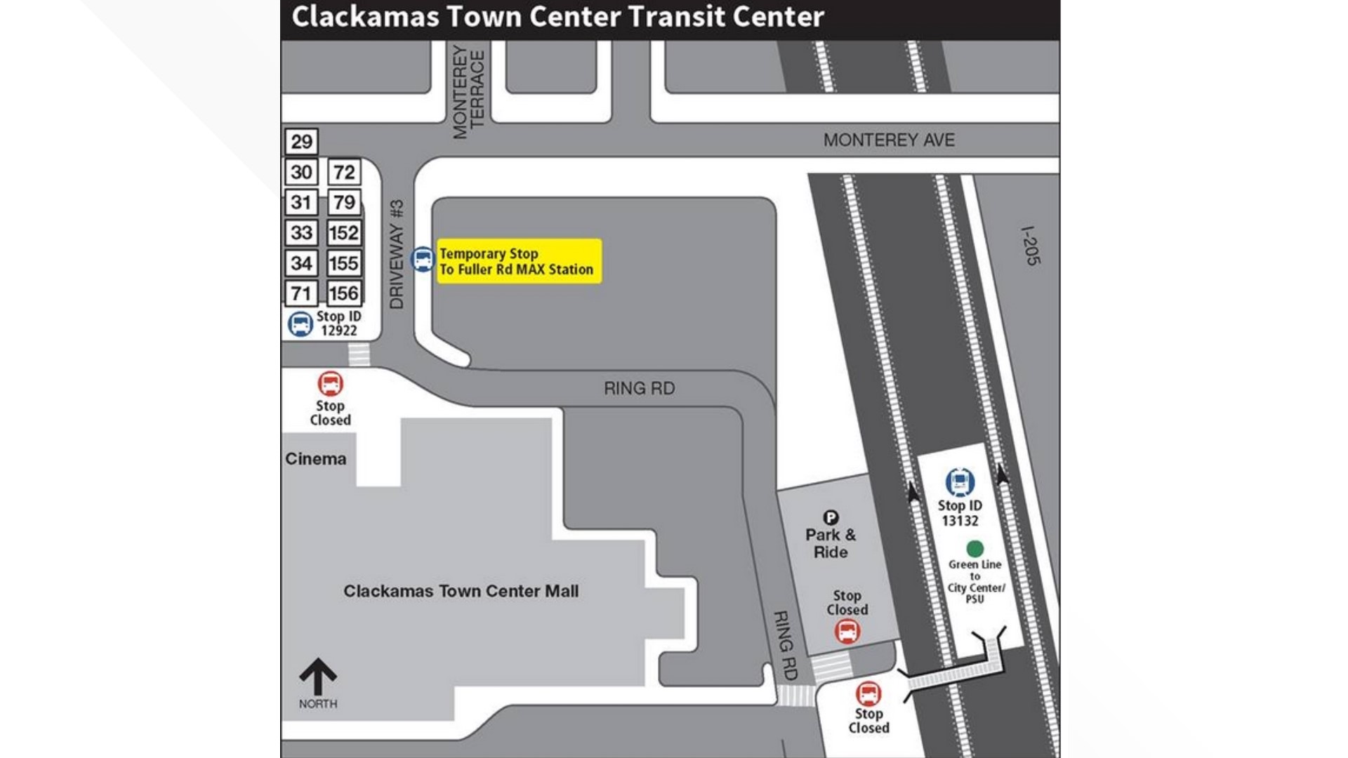 TriMet buses detoured near Clackamas Town Center Friday