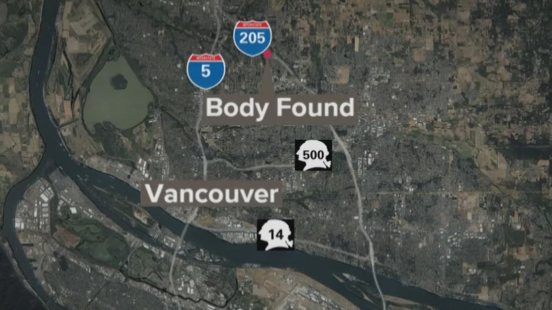 A WSDOT worker found an unidentified man's body on I-205 Tuesday afternoon. The cause of death and how long it had been there are unknown.