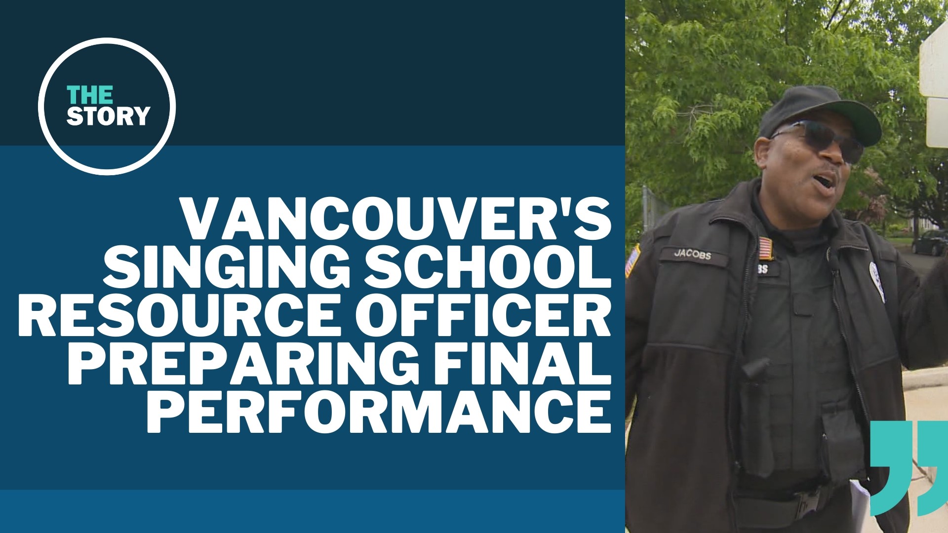 Officer Tony Jacobs provides security for students with a smile and a song. After a long career in Vancouver Public Schools, he's preparing his last performance.