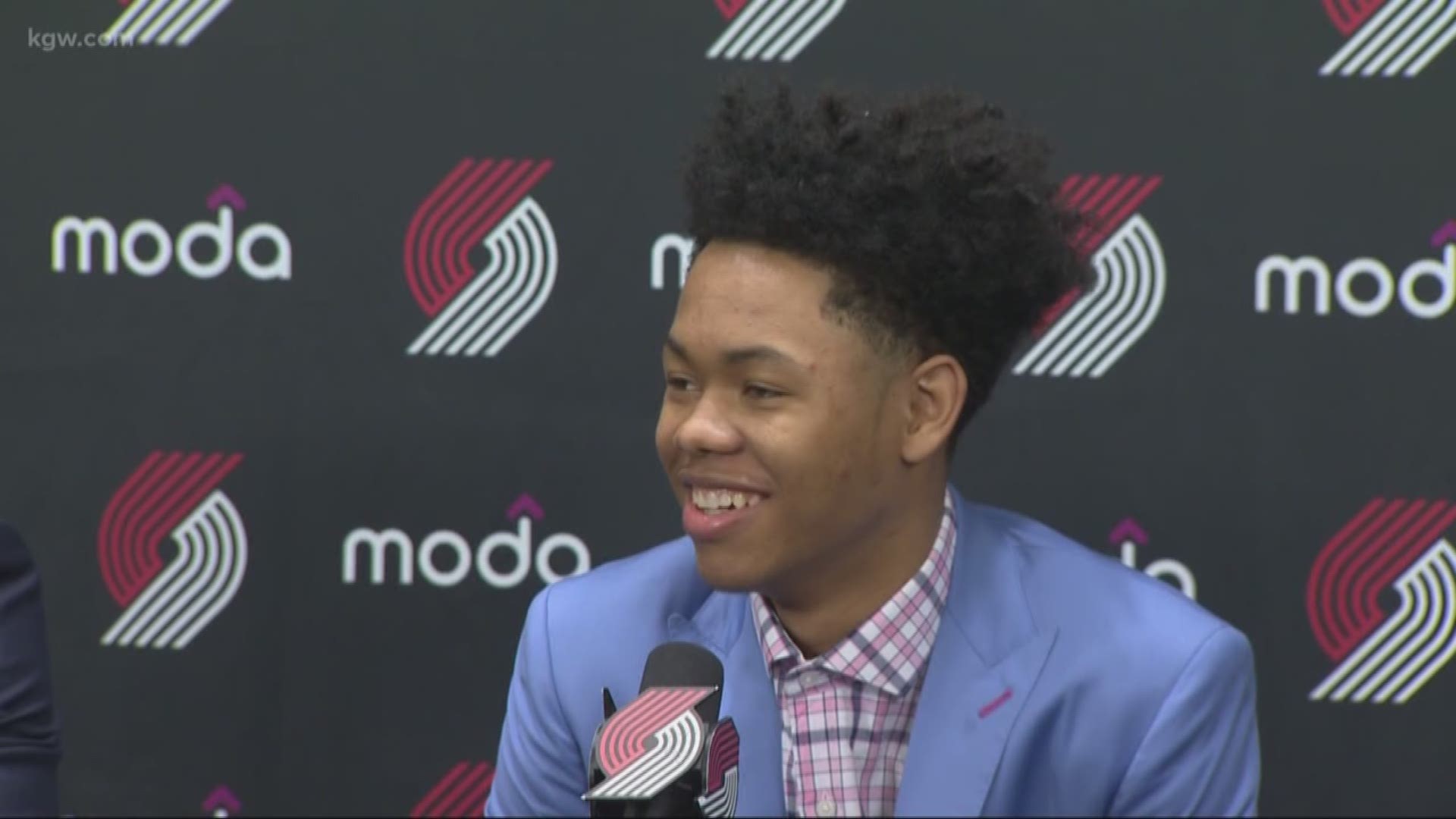 The Blazers introduced their first-round draft pick Anfernee Simons.