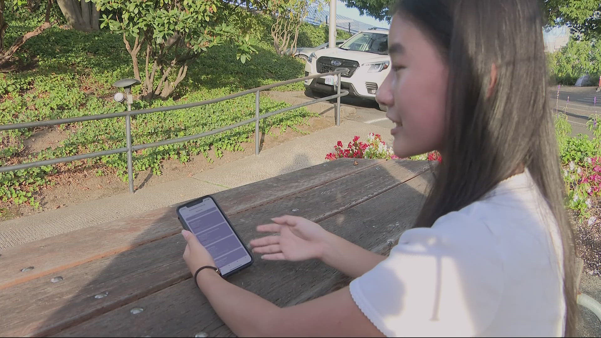 Claire Cao created an app called "Shelter Bridge" a resource hub for people experiencing homelessness and food insecurity in Portland.