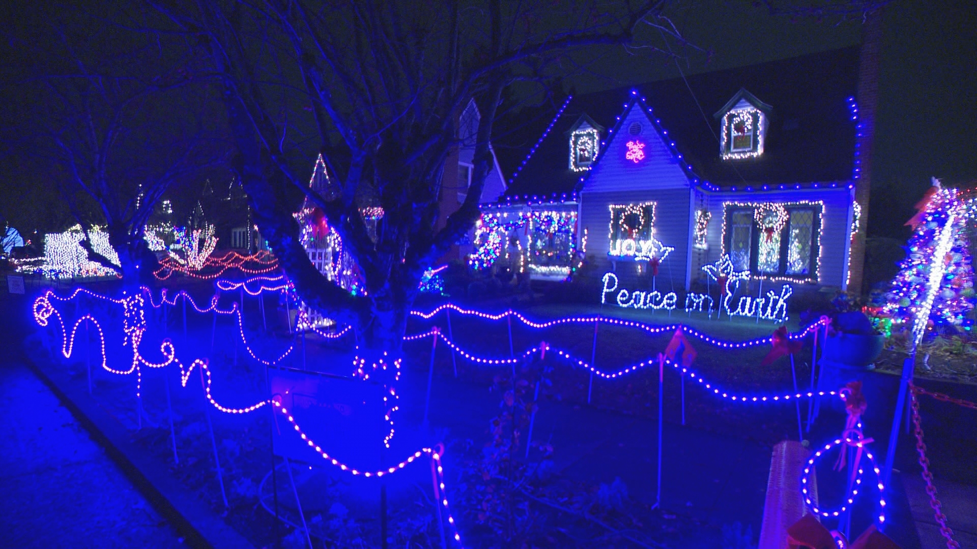 The annual lights display on Portland's Peacock Lane is open for the holidays. It's free to attend.