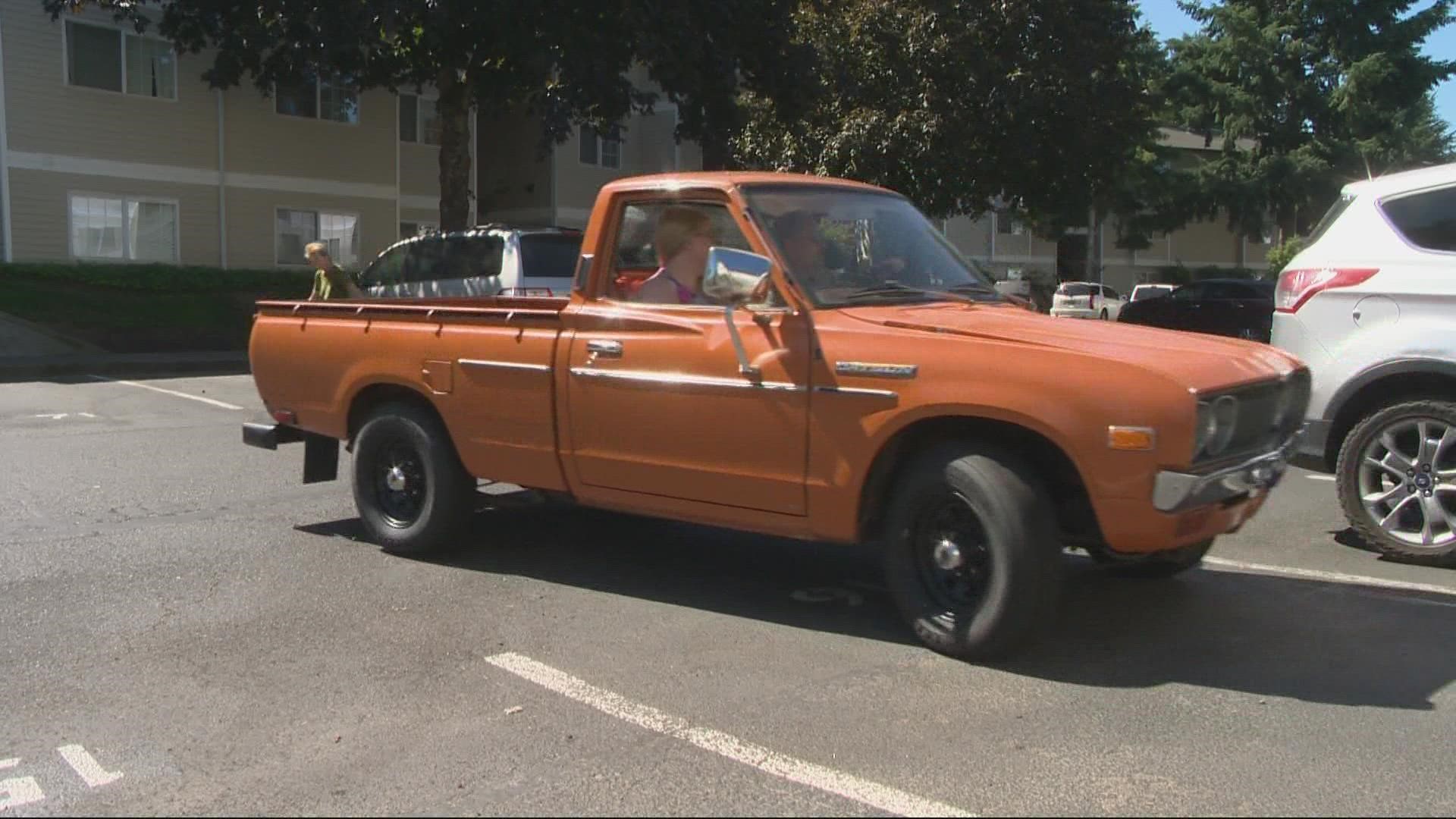 Jesse Christensen spent three years repairing his 1974 Datsun pickup after it was stolen and damaged. This week it was stolen again, but he was able to find it.