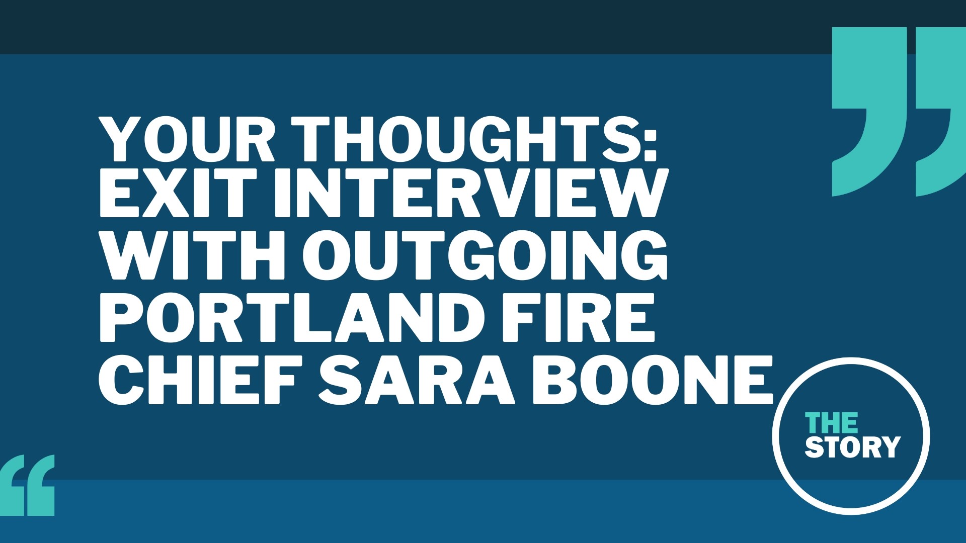 Earlier this week, we aired the first part of our interview with Chief Sara Boone ahead of her retirement this month. Here's what you had to say.