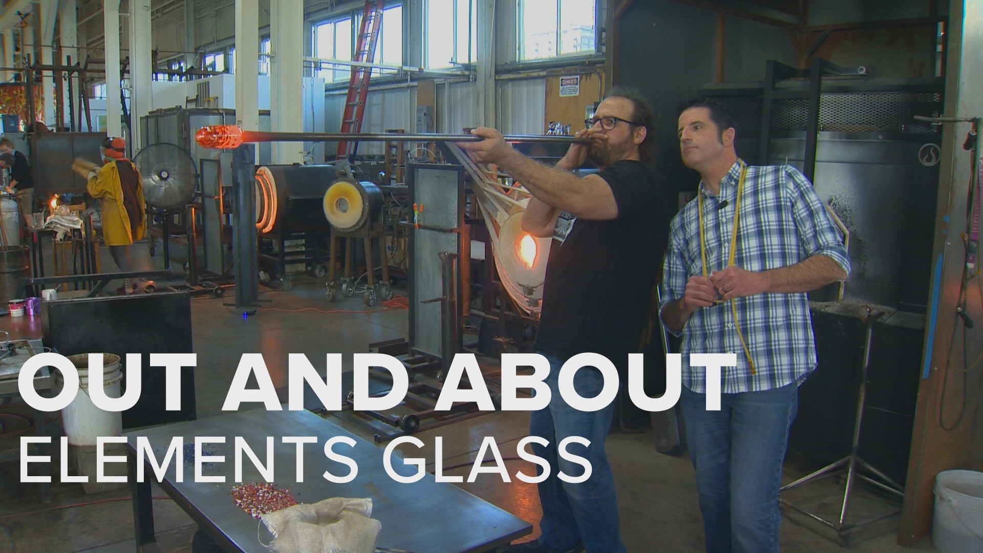 Drew Carney visits Elements Glass in Northwest Portland and learns how to make a Christmas ornament.