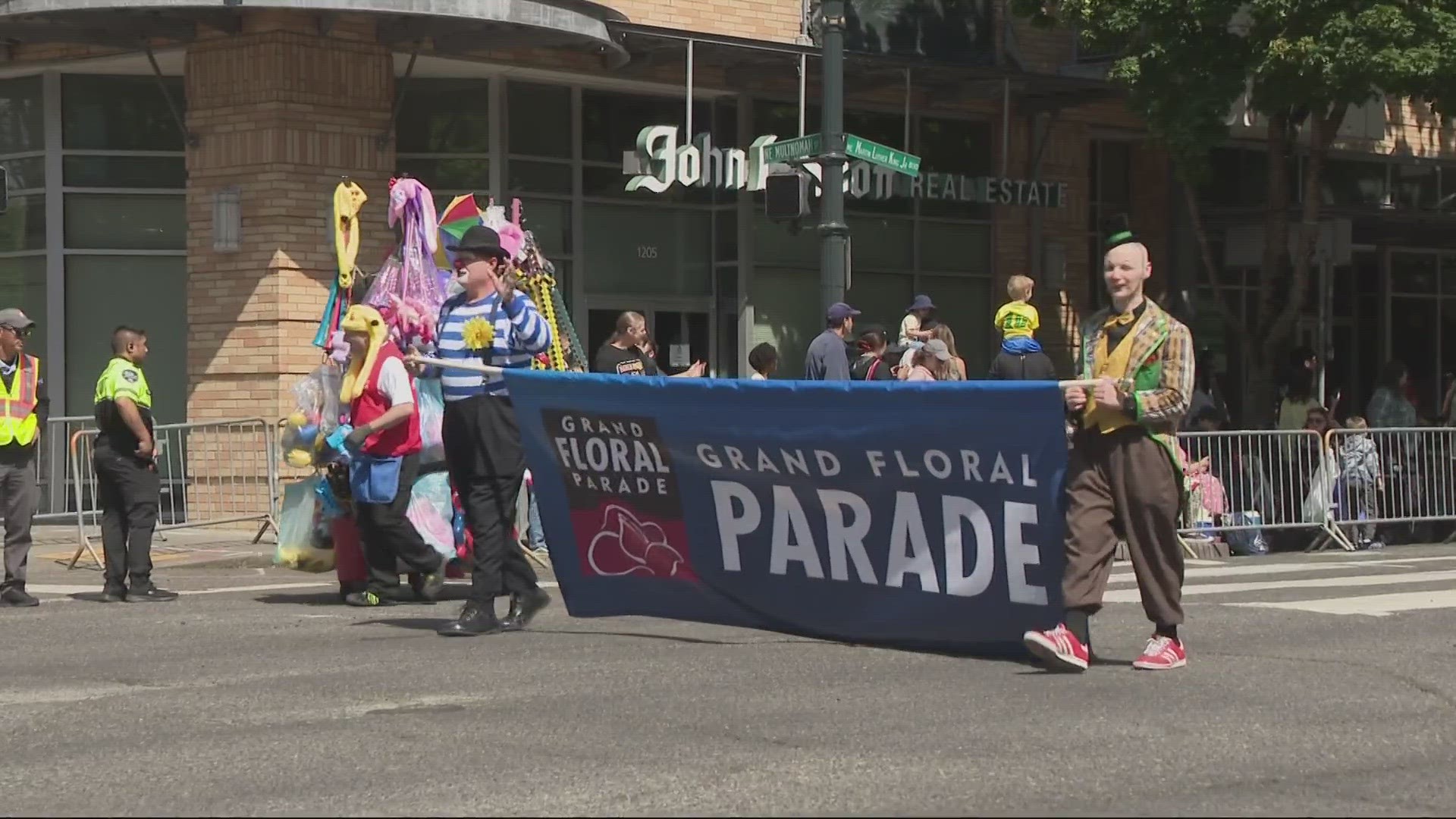 The Grand Floral Parade kicks off from the Veterans Memorial Coliseum in North Portland. The historic parade has been around for over 100 years.