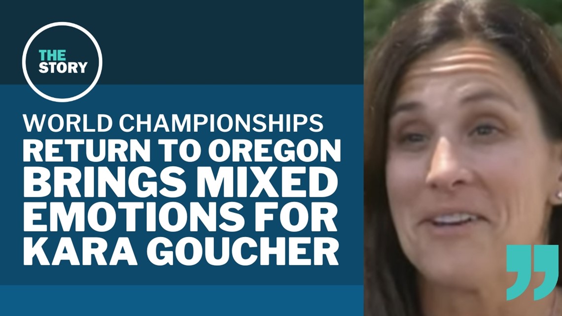 Former Nike runner Kara Goucher talks challenges of being back in Oregon for world championships