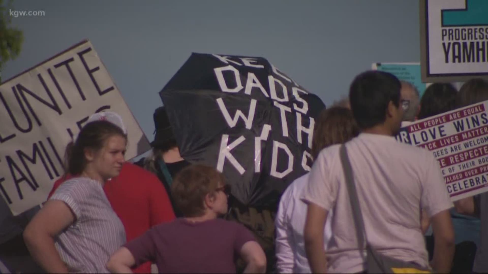 Hundreds of people attended a vigil protesting ICE in Sheridan