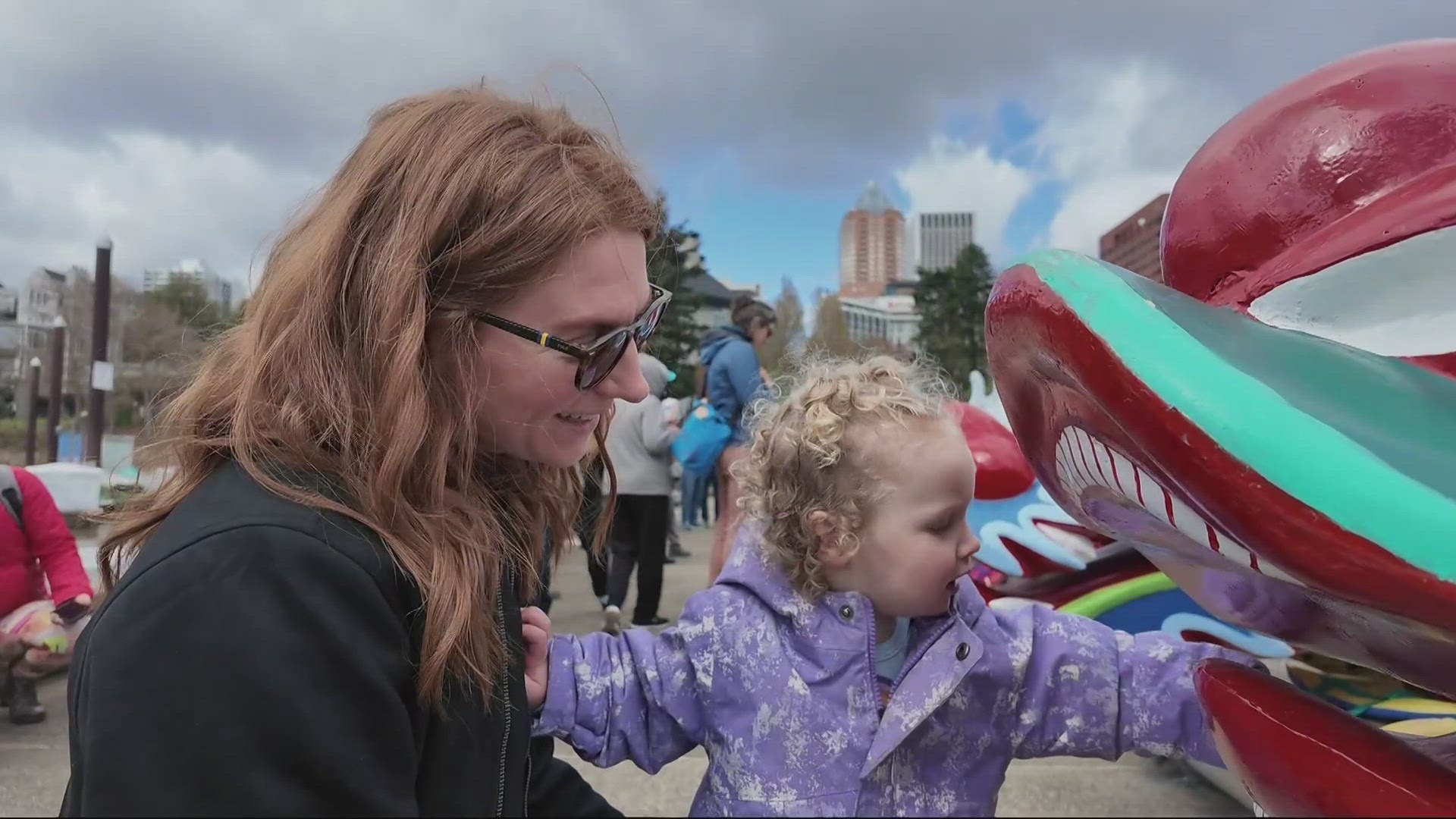 The “awakening” of the boats is mean to symbolize their transformation into real dragons. Opening night of the Rose Festival is May 23, and the races start June 7.