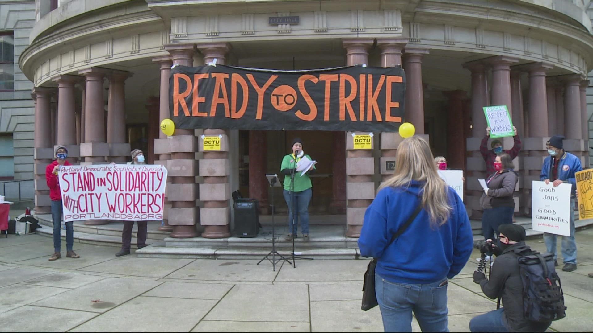 More than 86% of union members voted to authorize a strike last week. On Jan. 27, the District Council of Trade Unions said the strike will begin on Feb. 10.