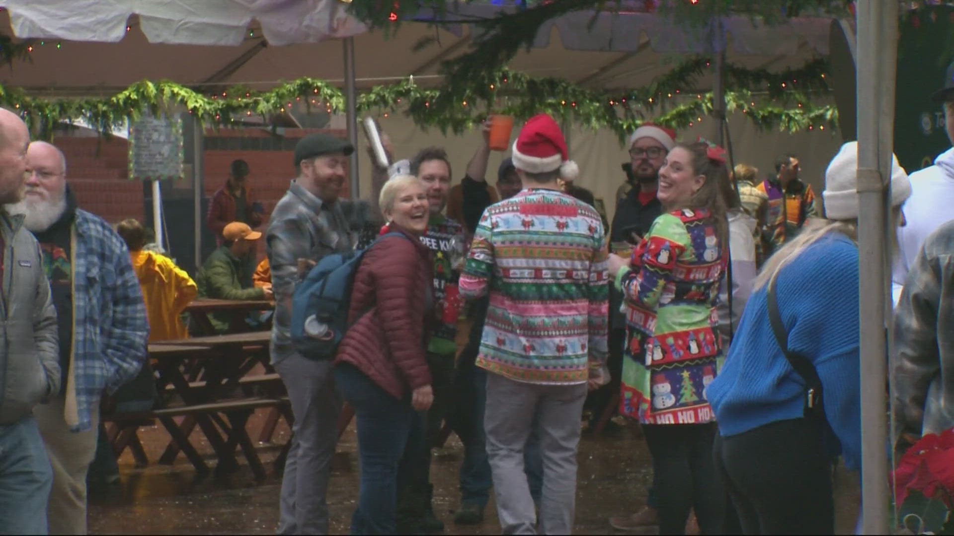 Attendees sampling the seasonally inspired beers and ciders said they were happy to return to Pioneer Square after the pandemic