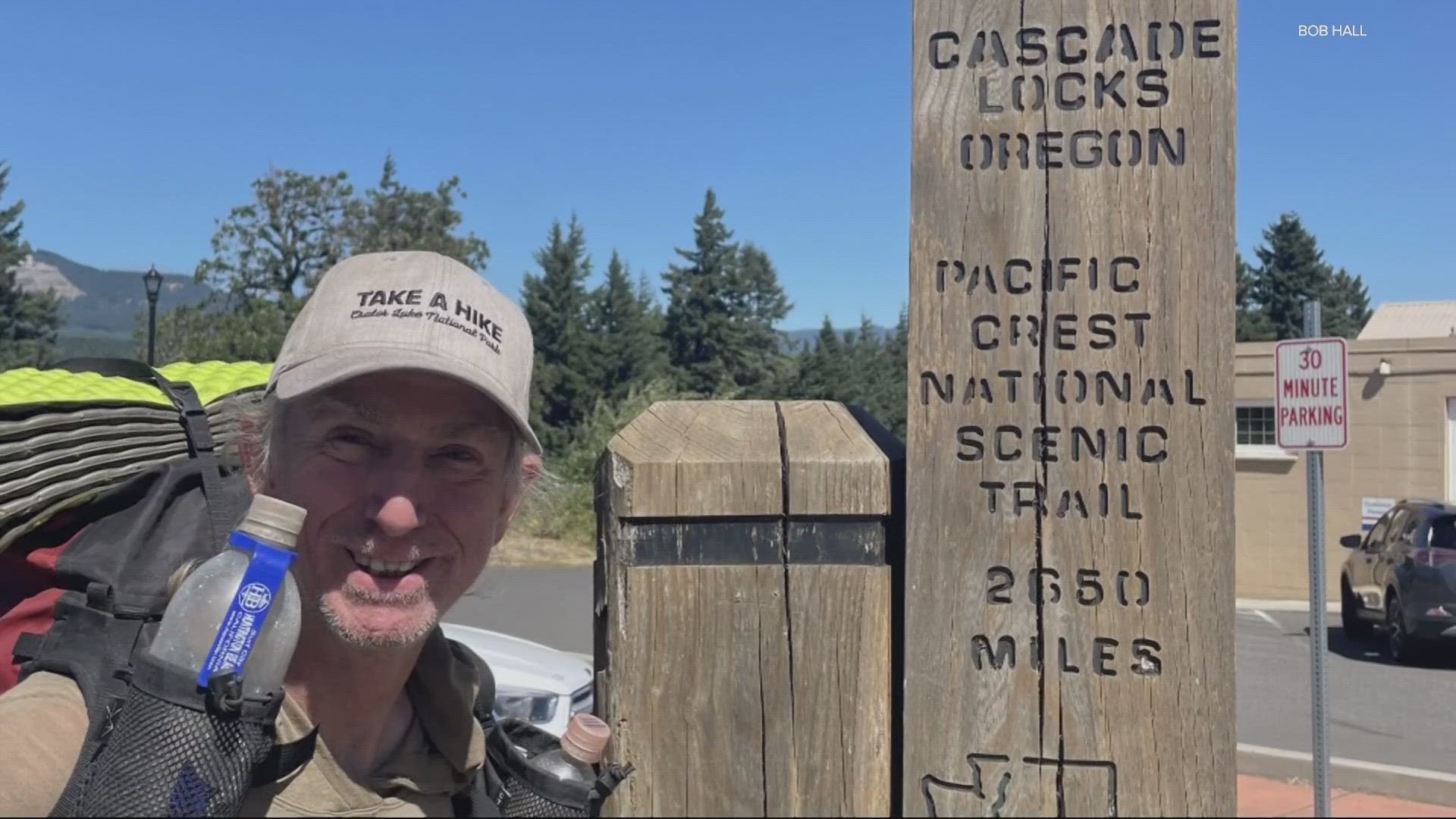 Bob, 67, of Vancouver began a 2,600-mile hike of the Pacific Crest Trail on April 6. This weekend he'll be continuing north for the final 520 miles.