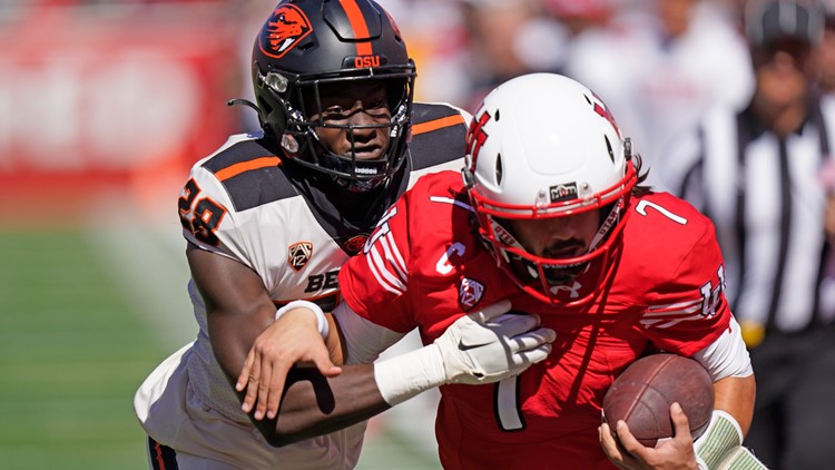 Silas Bolden has 2 TDs to help No. 19 Oregon State beat No. 10 Utah 21-7