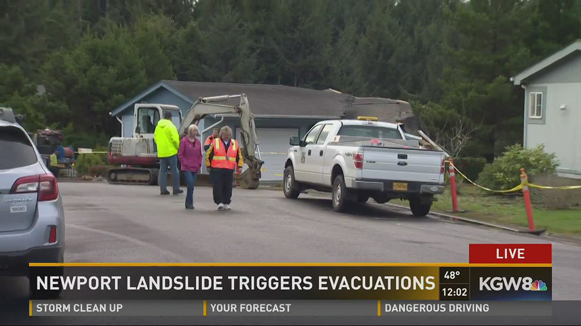 Newport landslide triggers evacuations