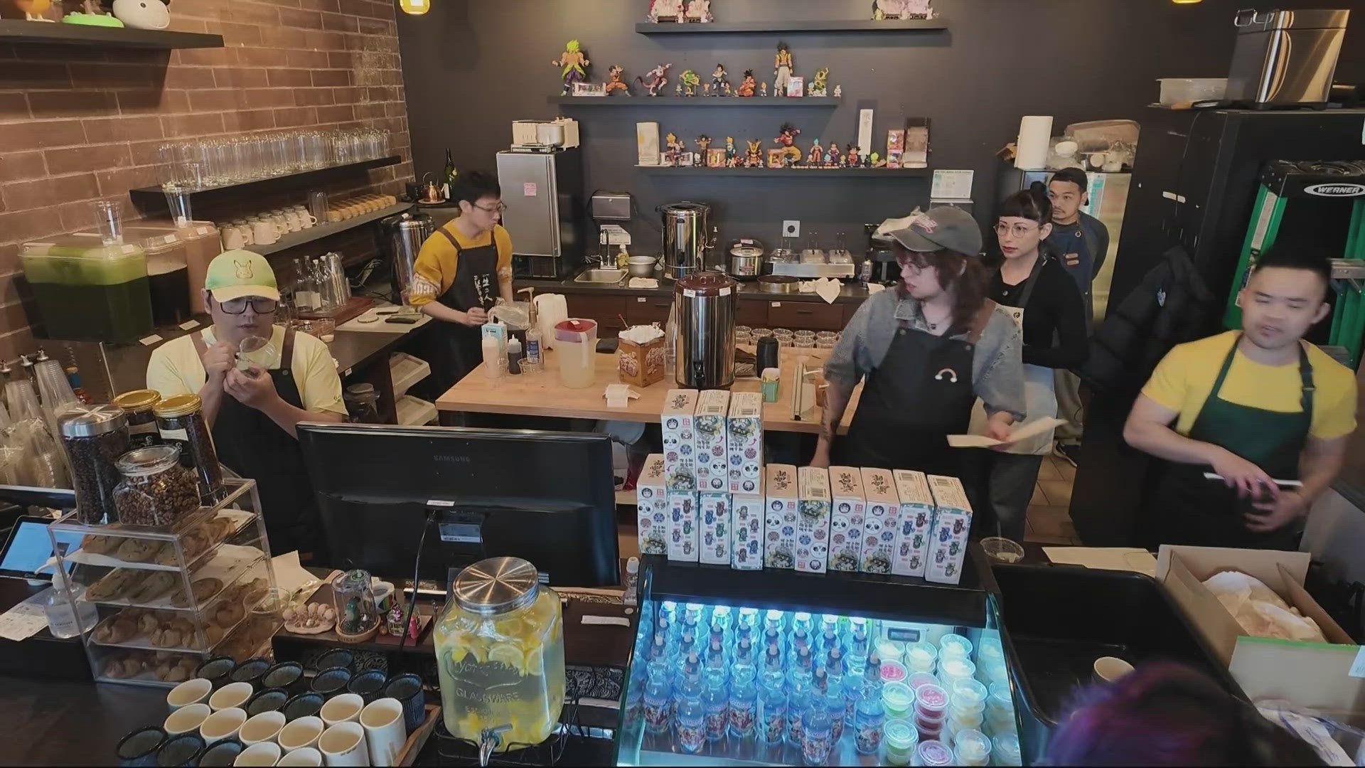 The grand opening of AAPI-owned GeekEasy Anime Café was a community affair, with a local vendors market and a lion dance performance. 