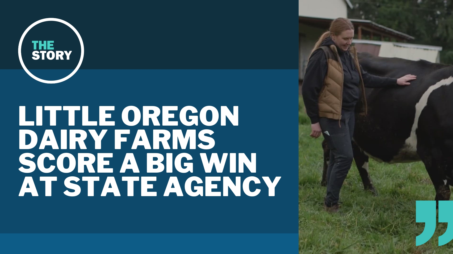 The Oregon Department of Agriculture had previously declared that even the smallest of dairies should have to follow the same rules around waste as large operations.