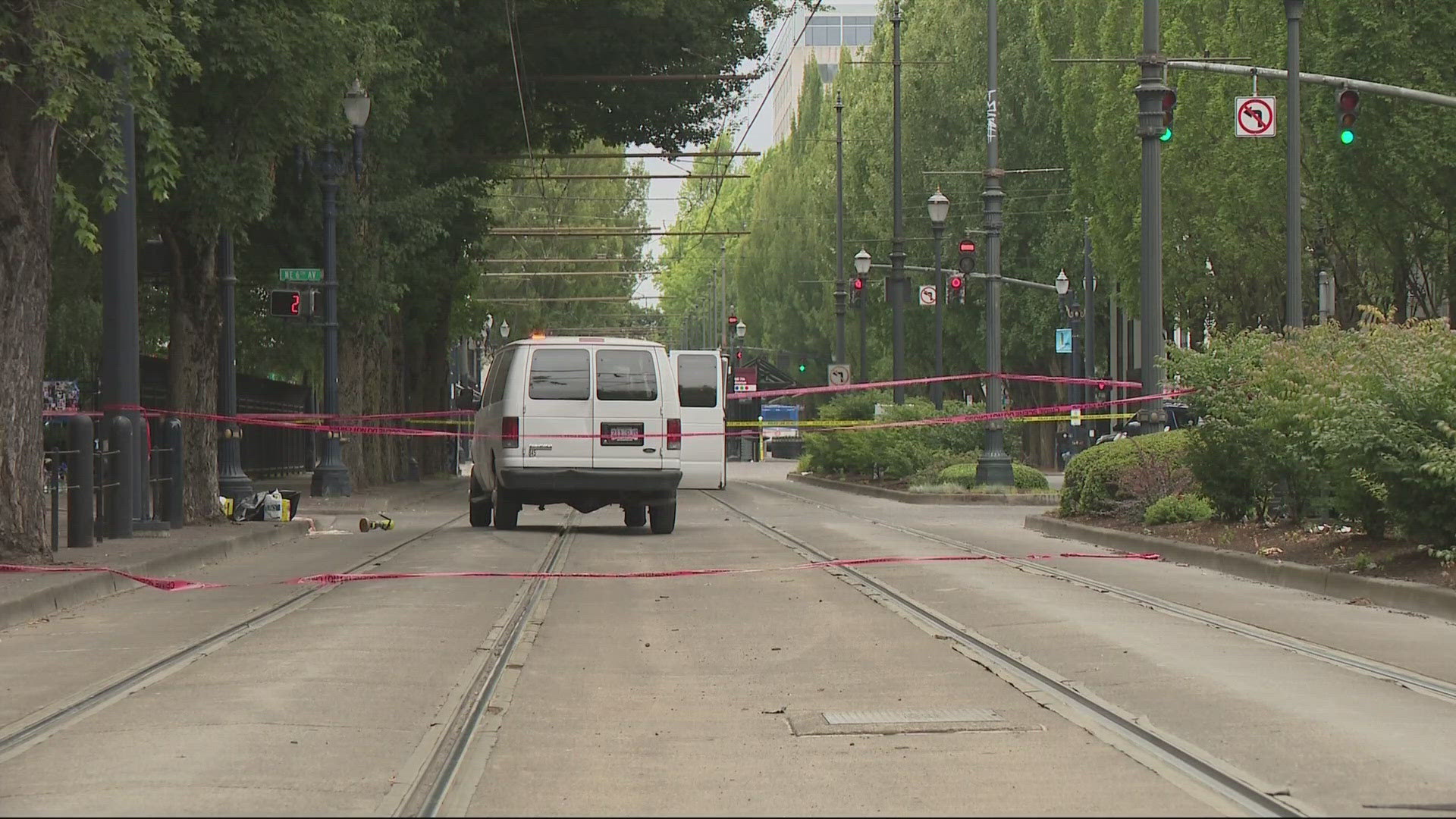 Northeast Holladay Street was closed between Northeast Grand Avenue and Northeast 7th Avenue during the investigation.