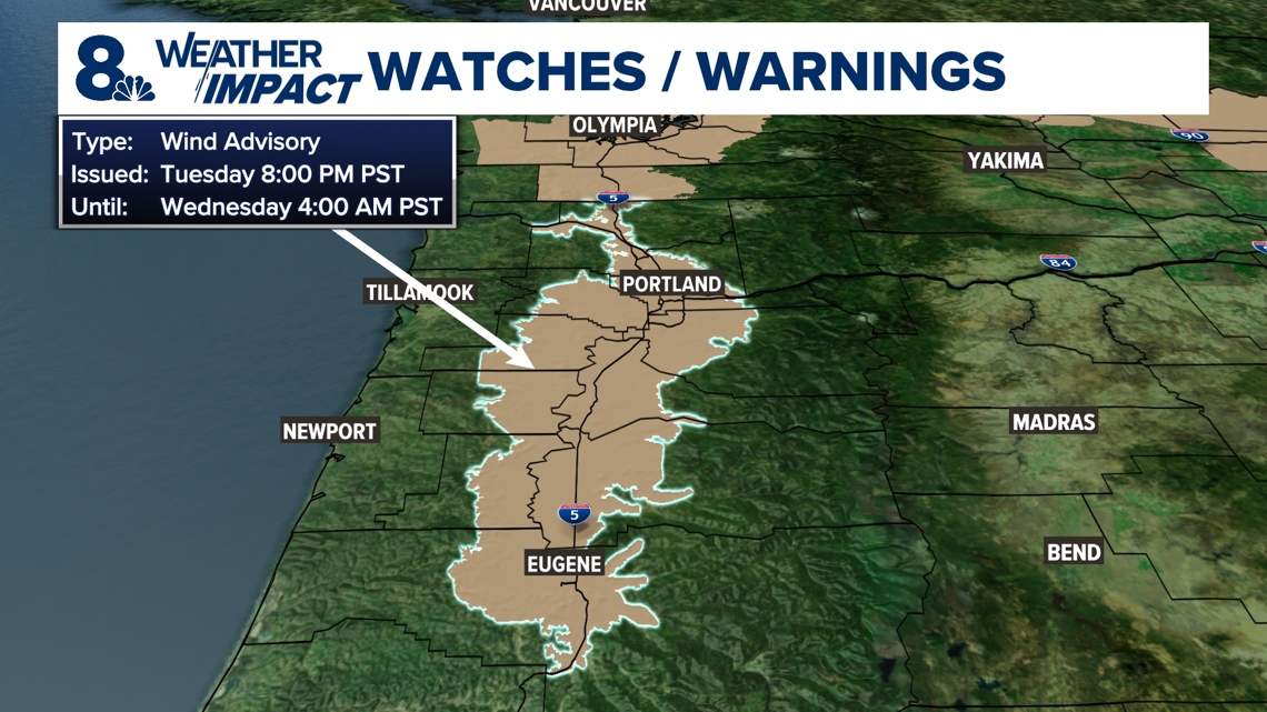 Weather Impact Alert issued for winds in Oregon, southwest Washington ...