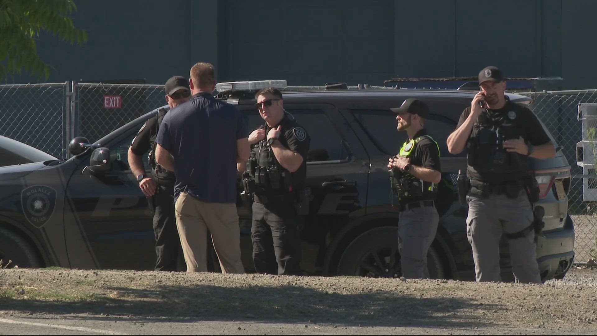 The officer ended up in the hospital after a fight with the suspect, and a nearby preschool went on lockdown.