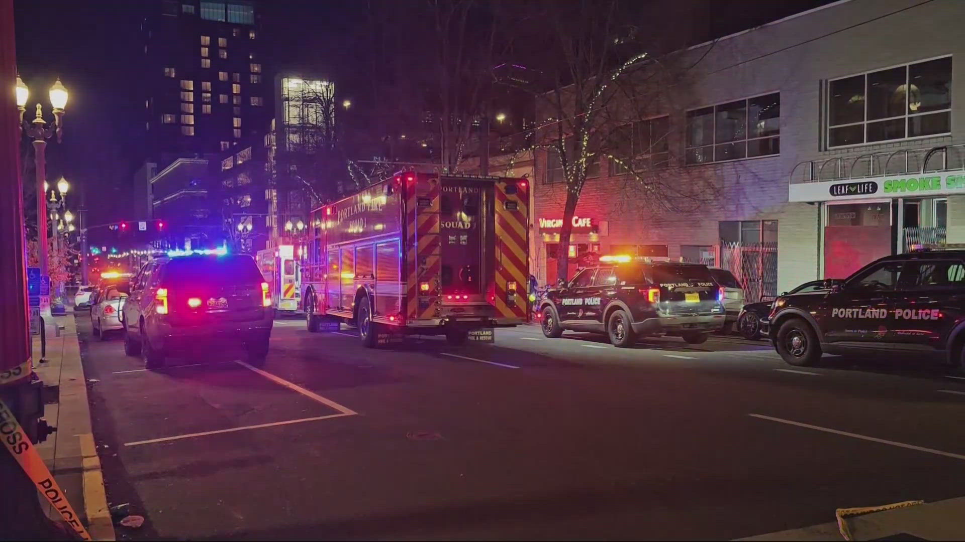 Portland police found a man with a gunshot wound near Southwest 10th Avenue and Southwest Yamhill Street late Sunday night. He was taken to a hospital where he died.