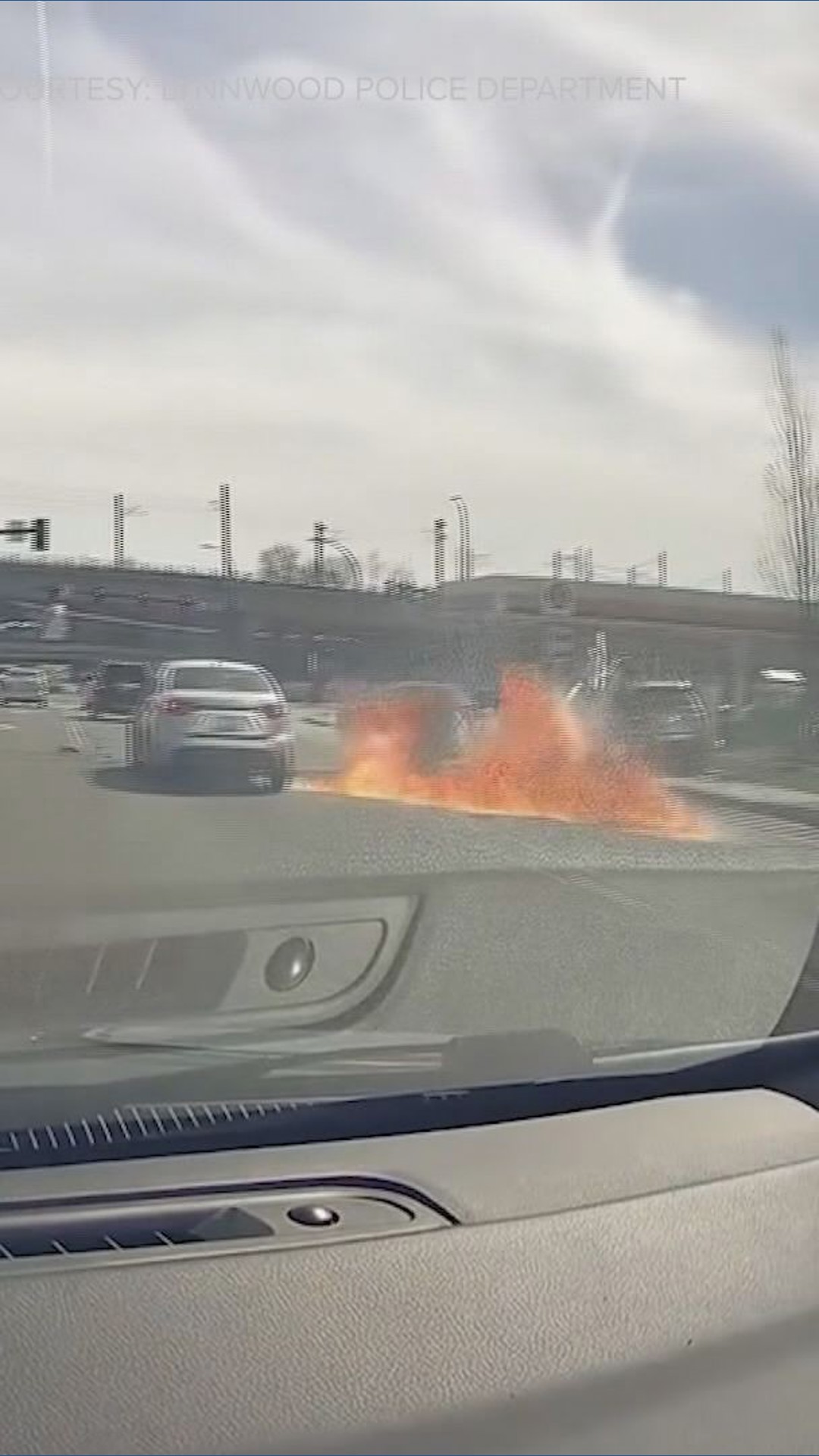 Distracted driver slams into power pole, causes fiery crash | kgw.com