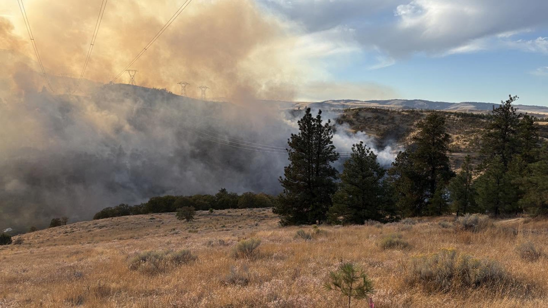 Multiple agencies respond to brush fire near Hood River | kgw.com