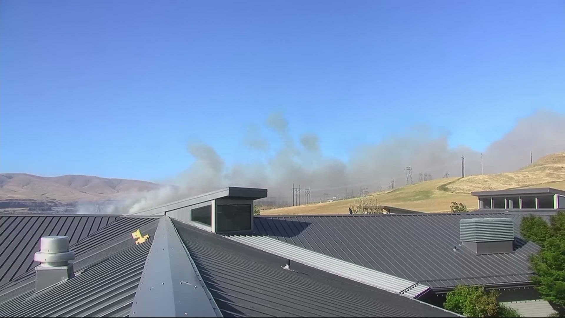 The fire broke out on the east end of The Dalles near I-84 and Highway 197 on Wednesday evening. We're still working to gather more information.