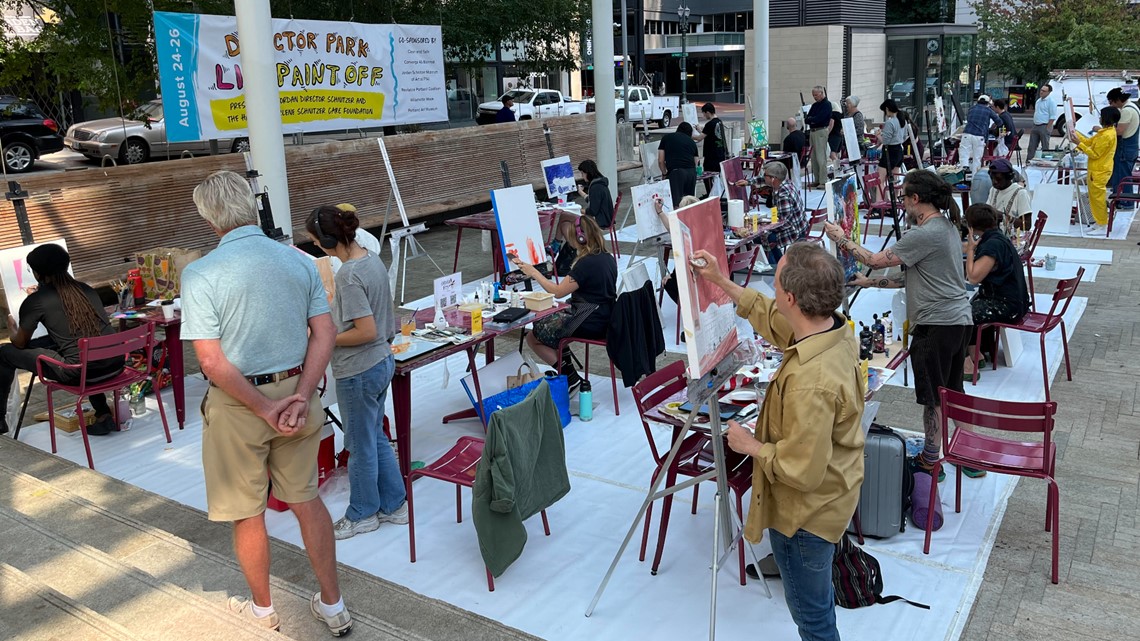 Live artist 'paint-off' held at park in downtown Portland - Vimarsana News