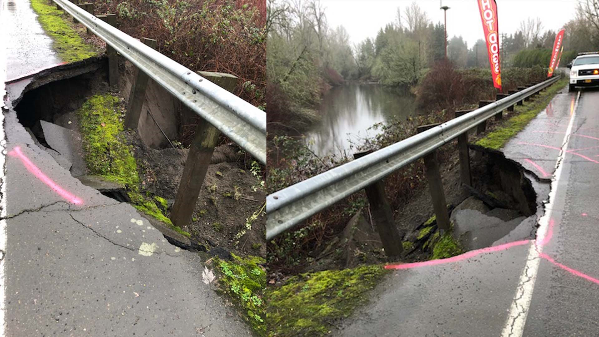 Sauvie Island road reopens, sinkhole repaired