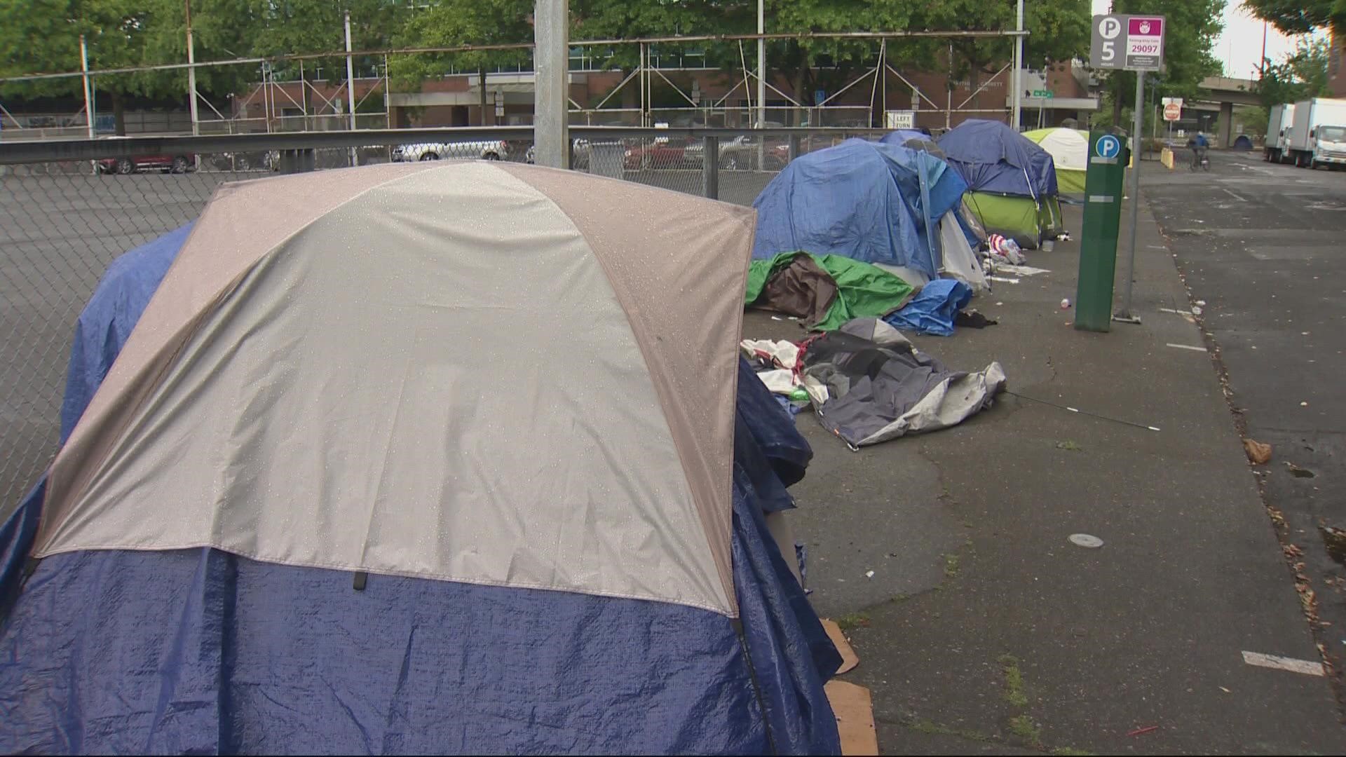 The initiative comes from the political action group People For Portland. It aims to put pressure on elected officials to solve homelessness.