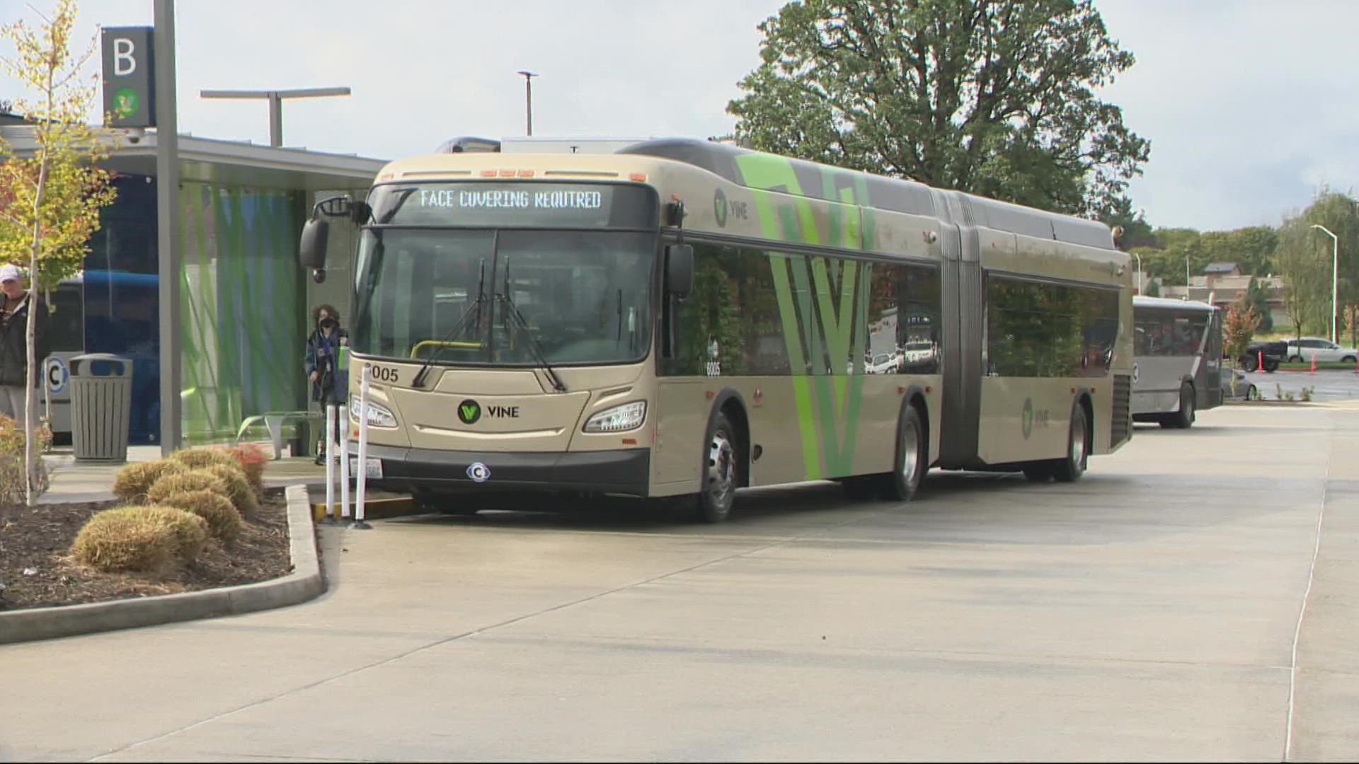 The new bus line will be on Mill Plain Boulevard. C-Tran received a $25 million grant from the Federal Transit Administration to help pay for it.