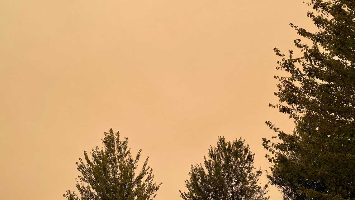 Hazy skies in Oregon, air quality from healthy to very unhealthy
