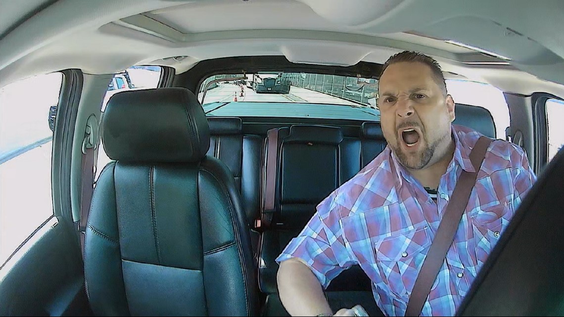 Dash cam video: Man drives through Portland Grand Floral Parade