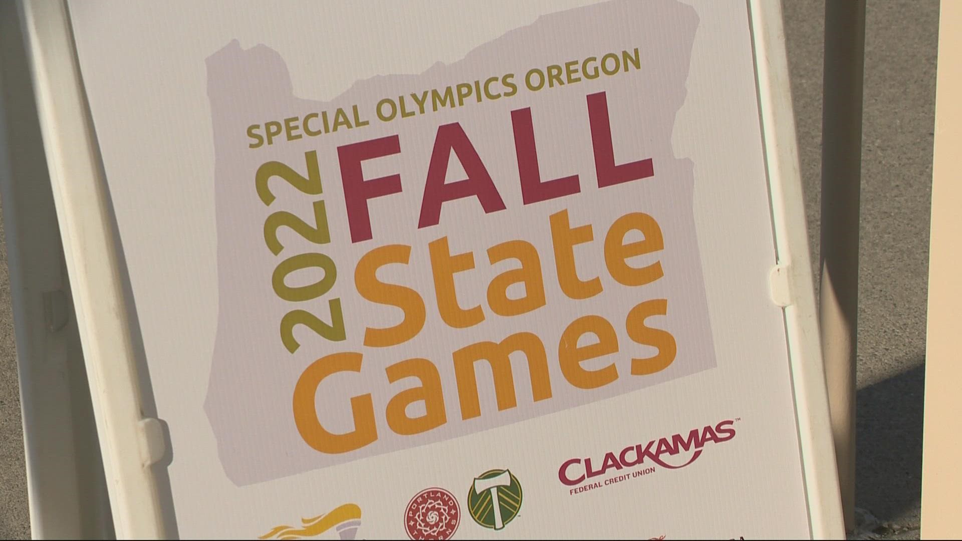 Hundreds of athletes take part in volleyball and soccer competitions in the Special Olympics.