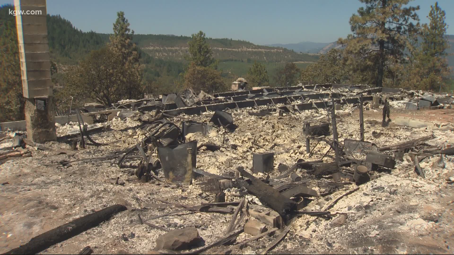 Crews are optimistic about the Mosier Creek Fire moving forward, but at least two homes have already been destroyed.